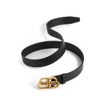 Women’s Bb Thin Belt in Black